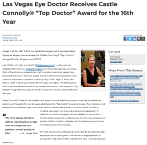 Las Vegas Ophthalmologist Named Castle Connolly “Top Doctor” for 16th Year